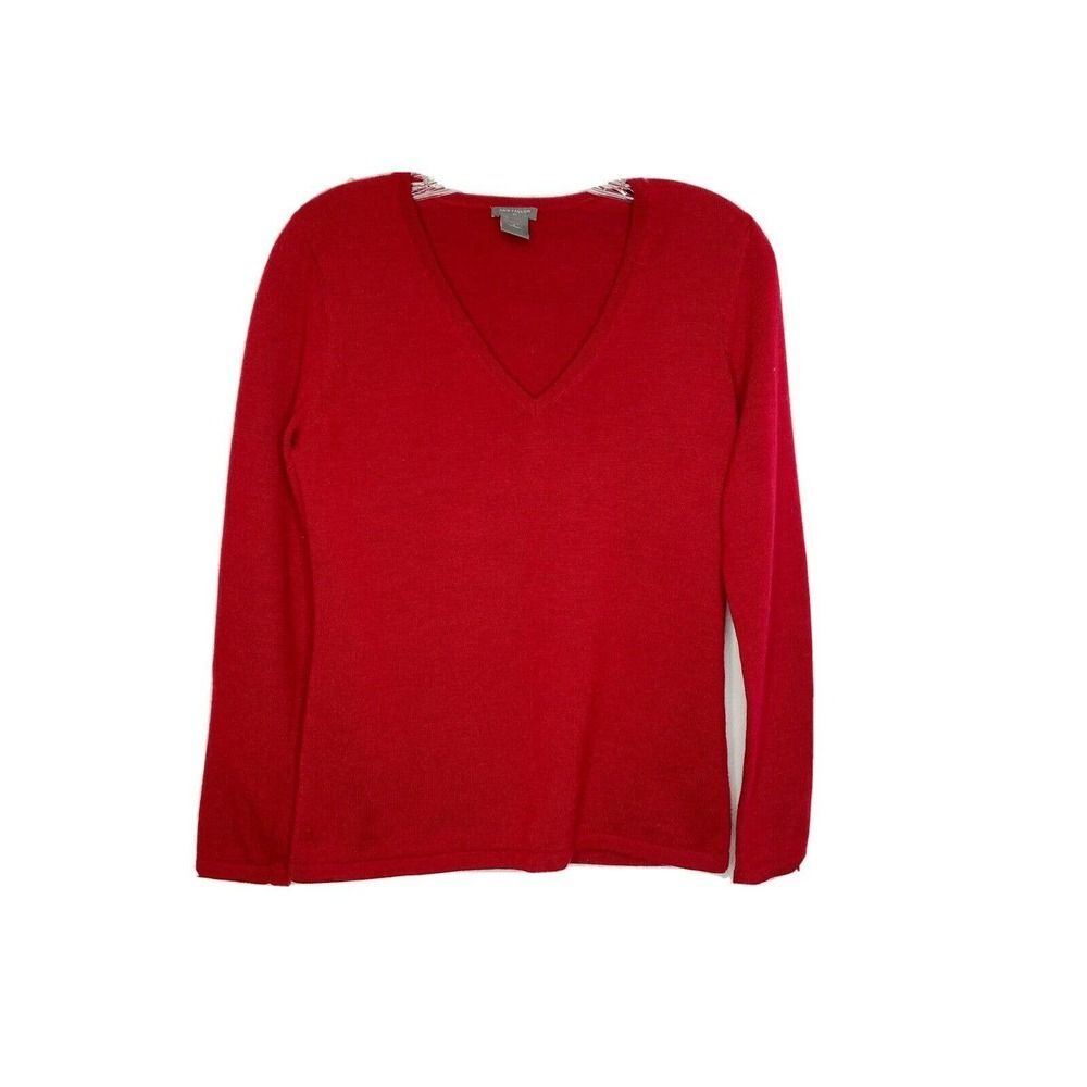 Ann Taylor Red Wool Blend Sweater Size Small